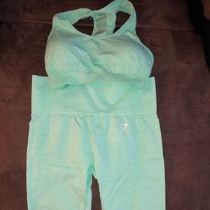 Gymshark vital seamless green set